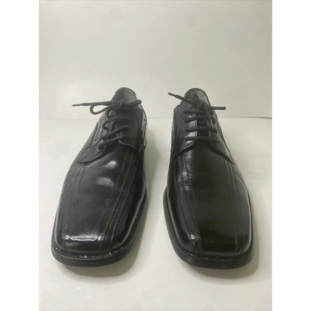 STACY ADAMS LEATHER DRESS SHOE GALLAGHER SZ 11M (23274-01)‎ BLACK VERY GOOD